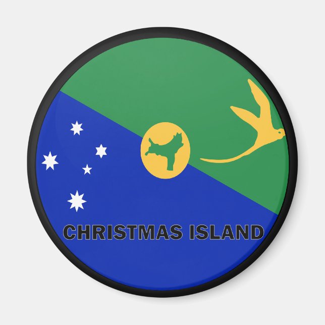 God Flagga på Julön Roundel Magnet (Framsidan)
