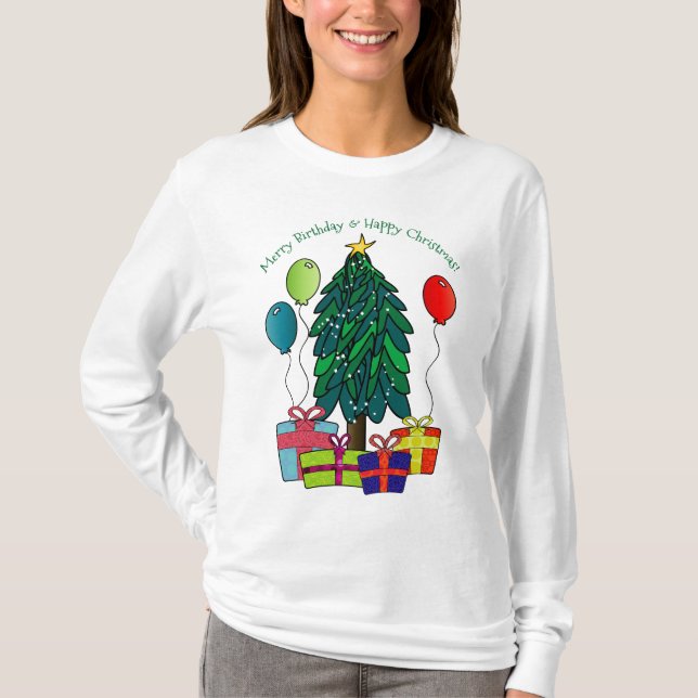 God födelsedag, Lycklig jul! Tee Shirt (Framsida)