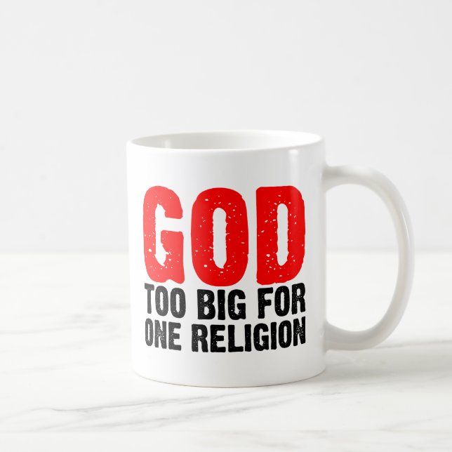 GOD FÖR STOR FÖR EN RELIGION KAFFEMUGG (Höger)