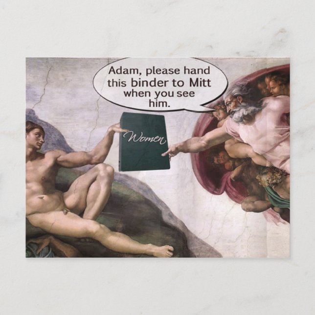 God ge Adam Romneys Binder Fullt of Women Vykort (Framsida)