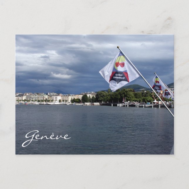 god Genève morgon Vykort (Framsida)