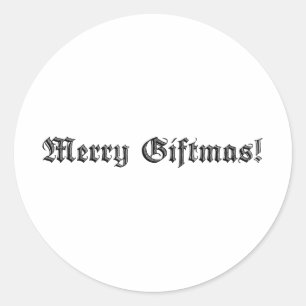 God Giftmas! Runt Klistermärke