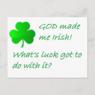 GOD gjord Irish Vykort