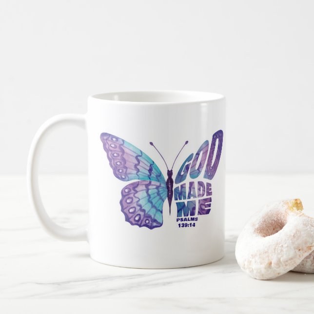 GOD gjorde Psalms 139:14 Kvinnor och flickor krist Kaffemugg (Med munk)