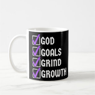 God Goals Grind Growth Kaffemugg
