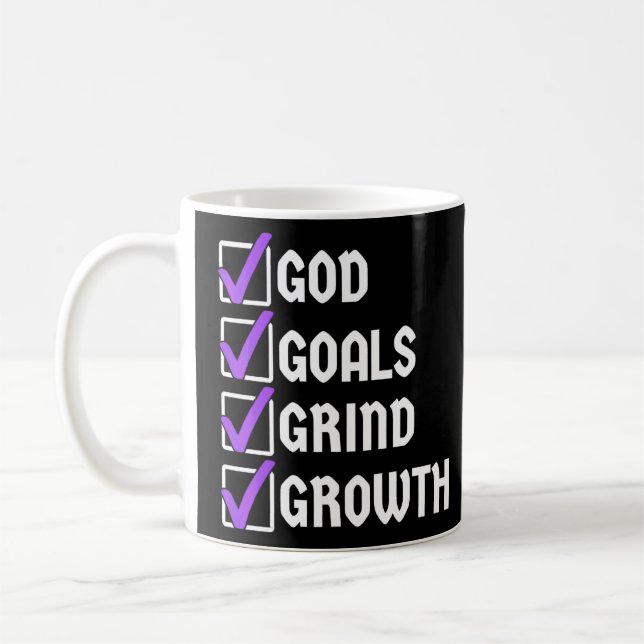 God Goals Grind Growth Kaffemugg (Vänster)
