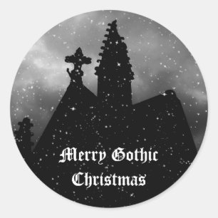 God Gothic-julklistermärken Runt Klistermärke