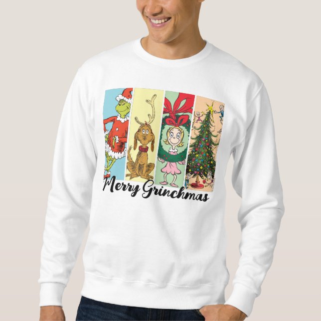 God Grinchjul semester collage Lång Ärmad Tröja (Framsida)