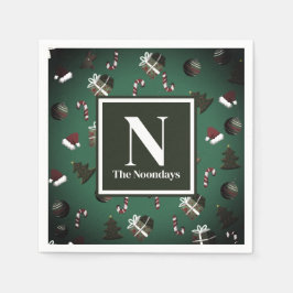 God Grönt jul Mönster Pappersservett