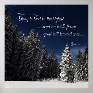 God Gud - Luke 2:14 Poster