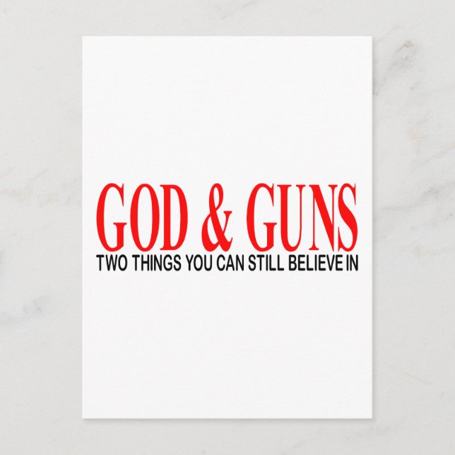 GOD & GUNS VYKORT (Framsida)