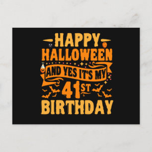 god halloween och ja det är min 41-årsdag Present Vykort