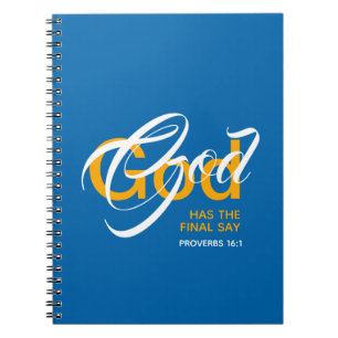 GOD HAR SLUTLIGT SAY Christian Scripture Blue Anteckningsbok