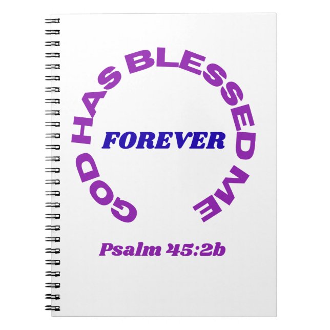 God Has Blessed Me Forever Notebook Anteckningsbok (Framsidan)