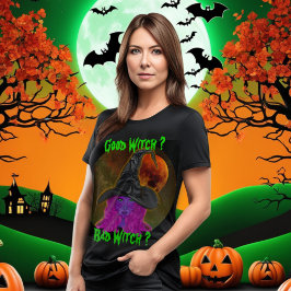 God Häxa Dålig Häxa Halloweenfest T Shirt