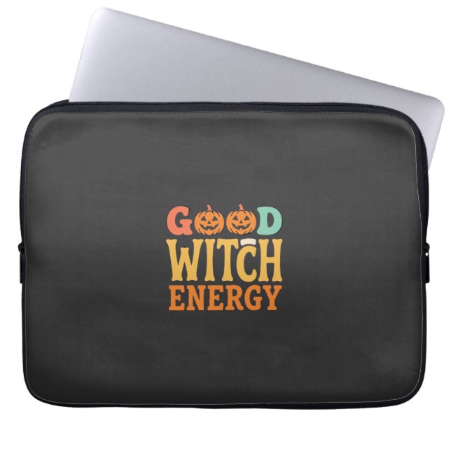 God häxa energi Halloween pumpa design_1 Laptop Fodral (Framsidan)