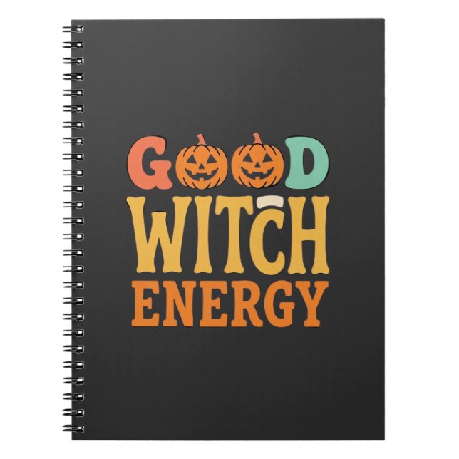 God Häxenergi Halloween Pumpa Design_1 Anteckningsbok (Framsidan)