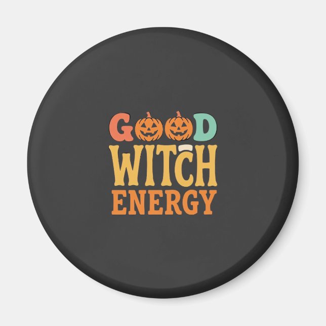 God Häxenergi Halloween Pumpa Design_1 Magnet (Framsidan)