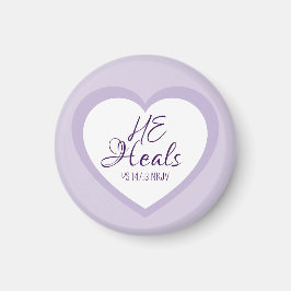God Heals the Brokenhearted Light Purple Comfort Magnet