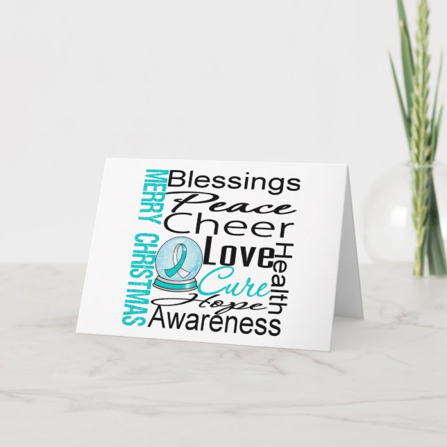 God Helgdag Cervical Cancer Collage Helgkort (Framsida)