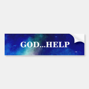 GOD HJÄLP BUMPER STICKER BILDEKAL