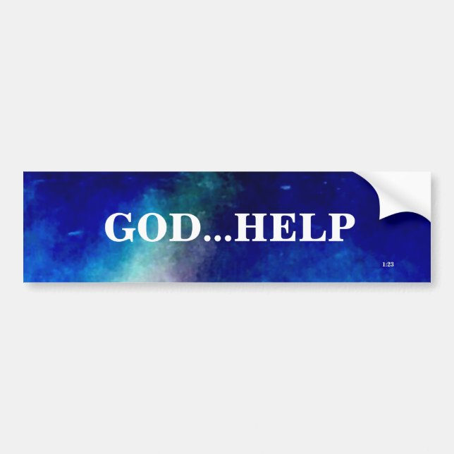 GOD HJÄLP BUMPER STICKER BILDEKAL (Framsidan)
