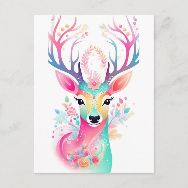 God Hjort jul Helg Vykort (Framsida)