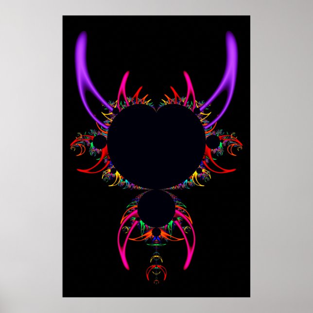 God Horns. Berömden Mandelbrot Set Poster (Framsidan)
