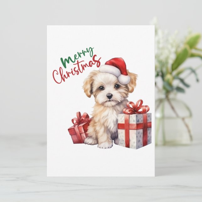 God Hund julkort (Stående Fram)