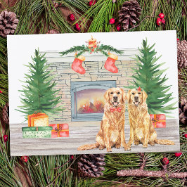 God Hund Retriever - Julfiktiv Julkort