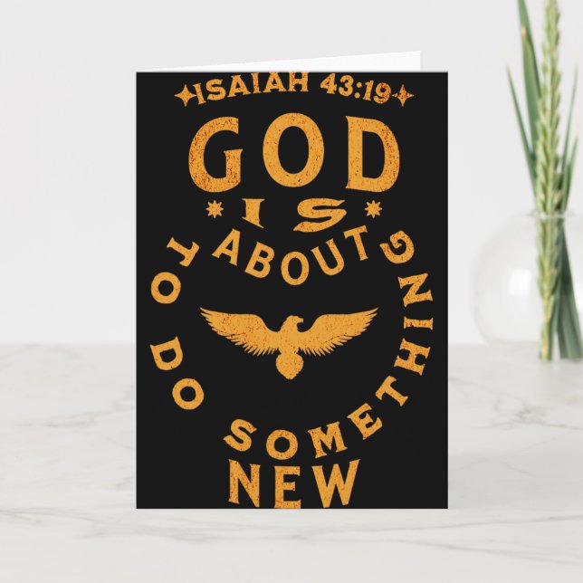 God Is About To Do Soing New Isaiah 4319  Kort (Framsida)