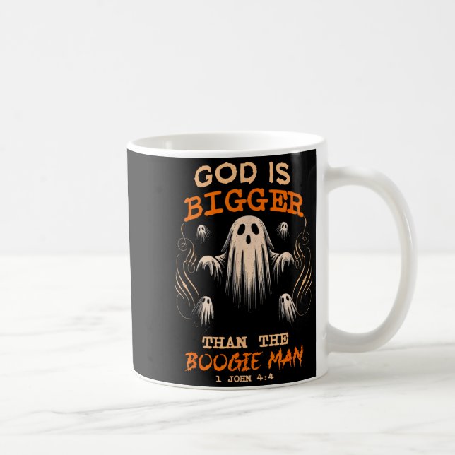 God Is Bigger Soky Season Christian Funny Hallowee Kaffemugg (Höger)