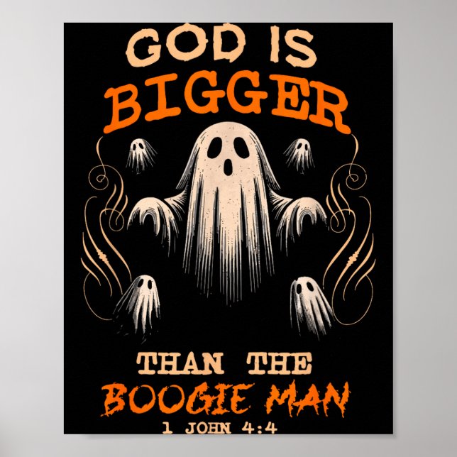 God Is Bigger Soky Season Christian Funny Hallowee Poster (Framsidan)