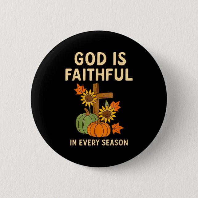 God Is Faithful Fall Christian Bible Verse Pumpkin Knapp (Framsida)