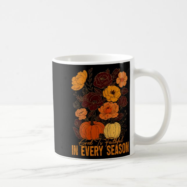 God Is Faithful In Every Season Christian Fall Boh Kaffemugg (Höger)