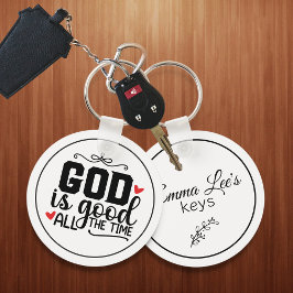 God Is Good All The Time Customizable Nyckelring
