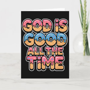 God Is Good All The Time Kristet Glassdräppeljus Kort
