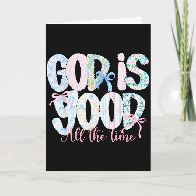 God Is Good All The Time Religious Faith Christian Kort (Framsida)