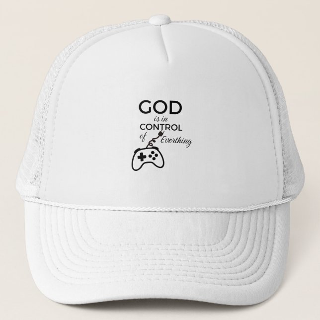 God Is In Control Christian Baseball Cap - Embroid Keps (Framsida)