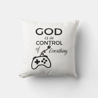 God Is In Control Christian Home Decor Throw Pillo Kudde