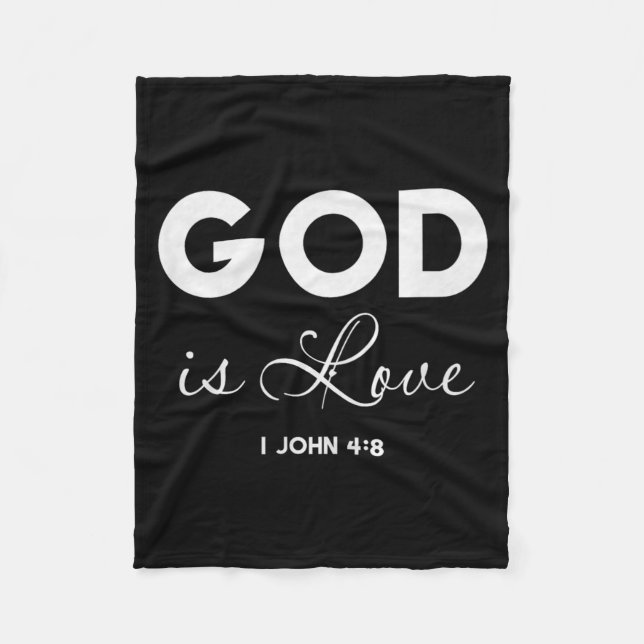God Is Love 1 John 4_8 Bible Verse Christian Scrip Fleecefilt (Framsidan)