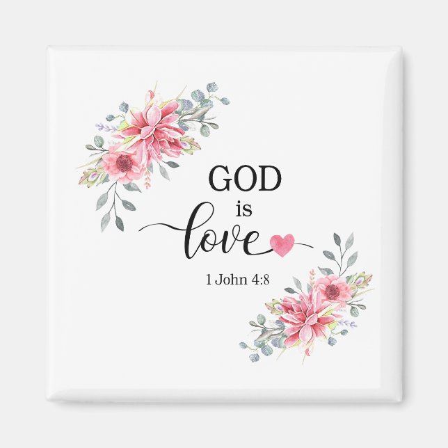 God is love, 1 John 4:8 Magnet (Framsidan)