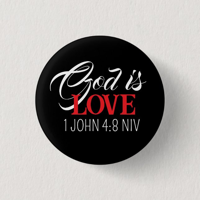 God is Love Black and Red Bible Verse Faith Knapp (Framsida)