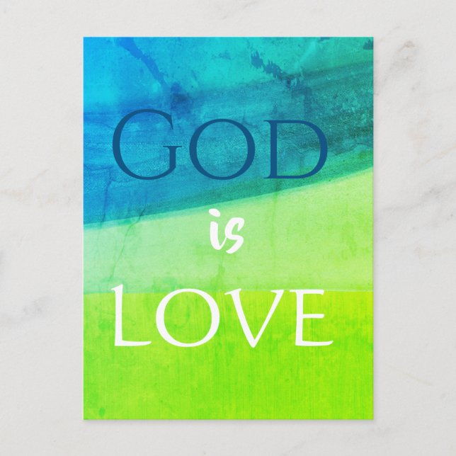 God is Love Inspirational Vykort (Framsida)