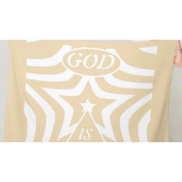 "God Is Love" Pastel Pink & Gray Star Christian Kudde