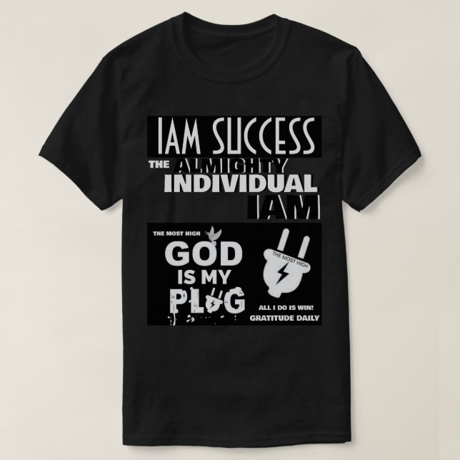 GOD IS MY PLUG T SHIRT (Design framsida)