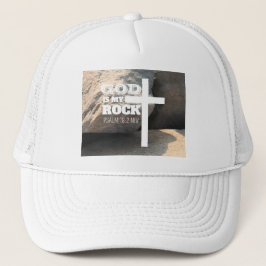 God is My Rock Bible Verse Black Cross Christian Keps