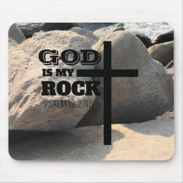 God is My Rock Bible Verse Black Cross Christian Musmatta