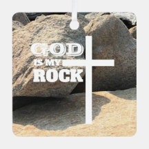 God is My Rock Bible Verse White Cross Christian