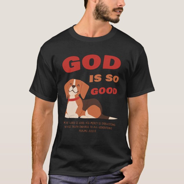 GOD is So Good u2013 Kids & Adult Puppy Christian  T Shirt (Framsida)